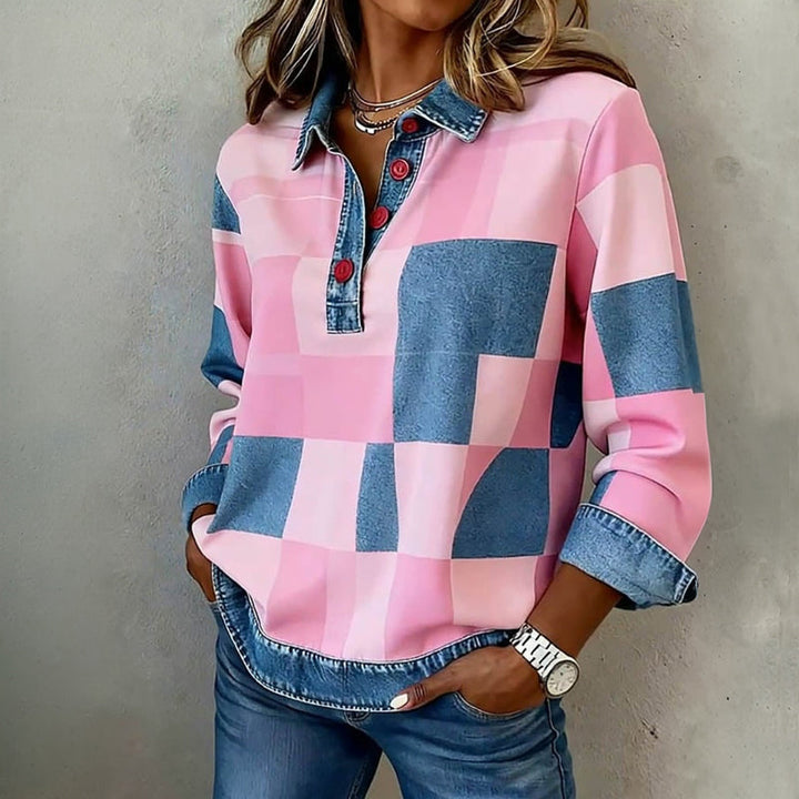 Marissa™ | Vintage Plaid Sweatshirt