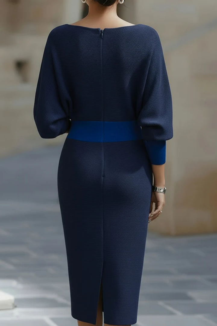 Lydia | Draped Batwing-Sleeve Dress for Women