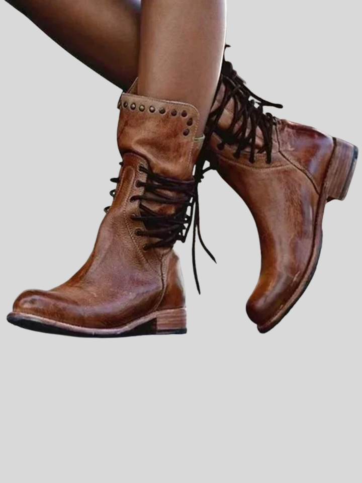 Evelyn™ | Ankle-Height Lace-Up Front