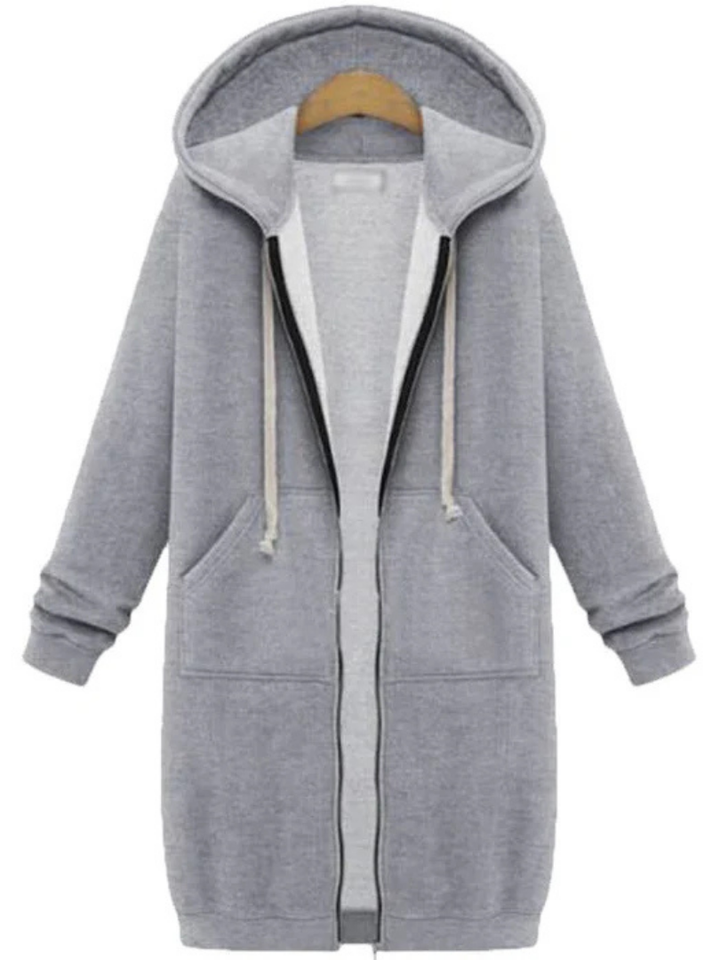 Agnes – Long Fleece Hooded Jacket