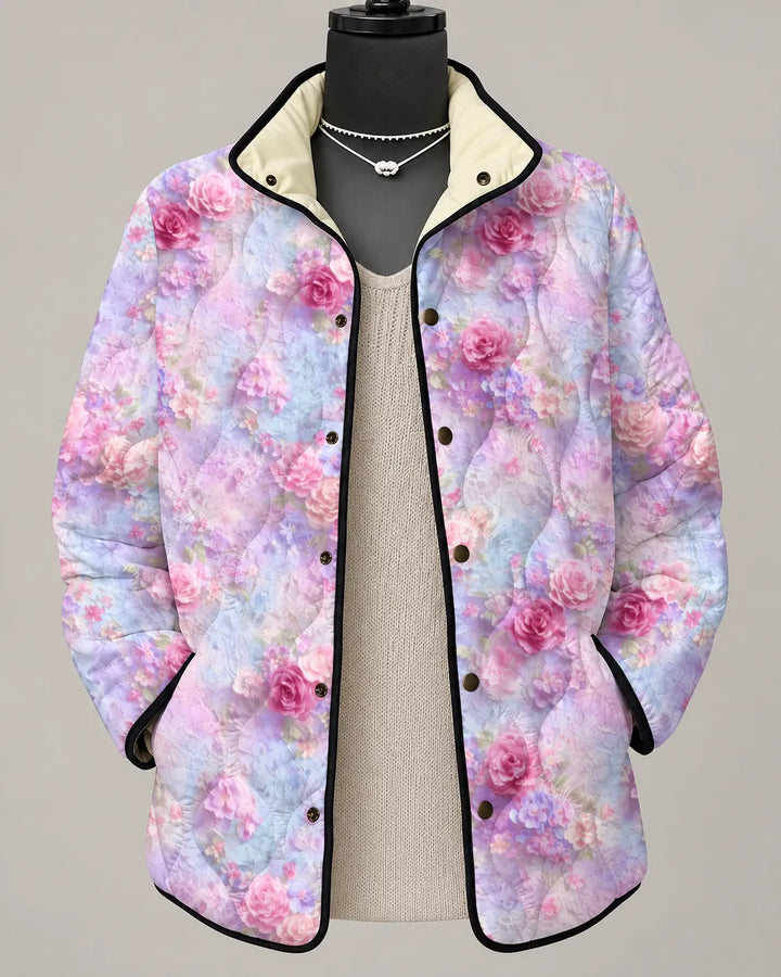 Rosalie | Strawberry Garden Patchwork Quilted Jacket