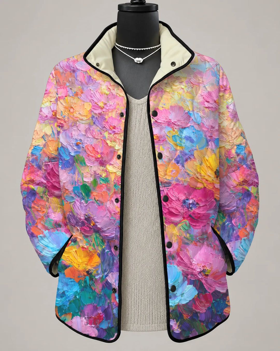 Rosalie | Romantic Floral Patchwork Quilted Jacket