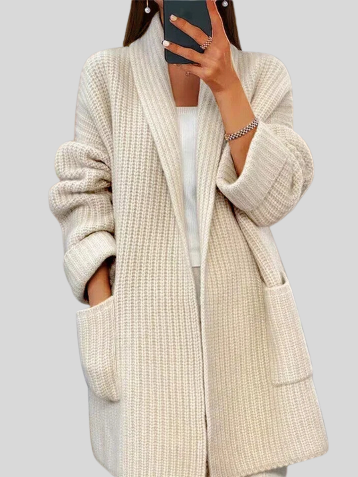Women’s Cardigan | Open Front Knit Pockets