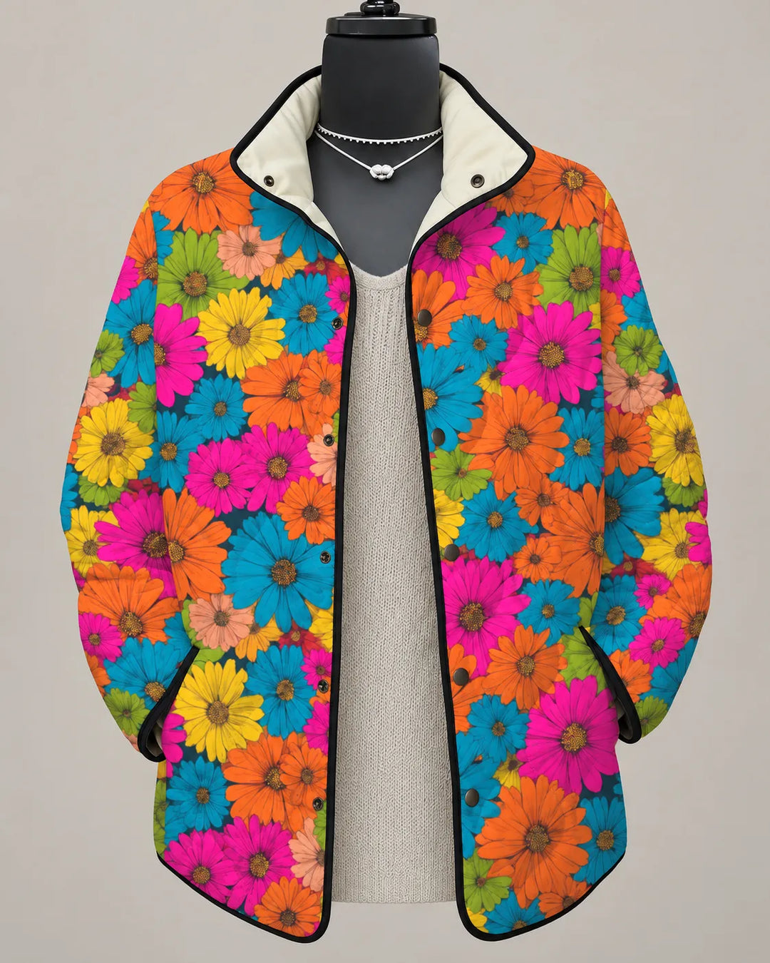 Rosalie | Romantic Floral Patchwork Quilted Jacket