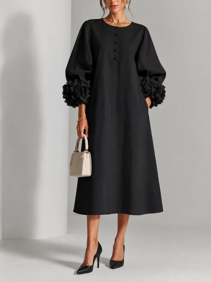 LILIANA - ELEGANT FLORAL MIDI DRESS