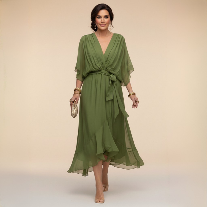 Clara | Wrap V-Neck Dress