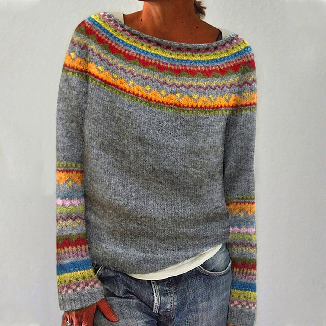 Charlotte - Retro Scandinavian knitted sweater
