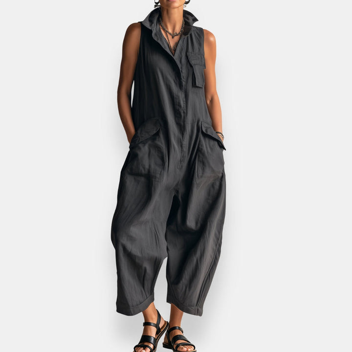 TAYLOR | SLEEVELESS CARGO JUMPSUIT