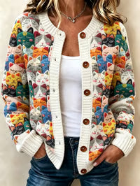 Kendra™ | Charming Animal Pattern Everyday Knit Cardigan
