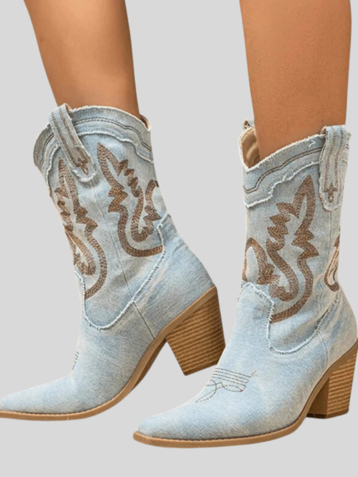 Selena™ | Orthopedic Denim Ankle Boots