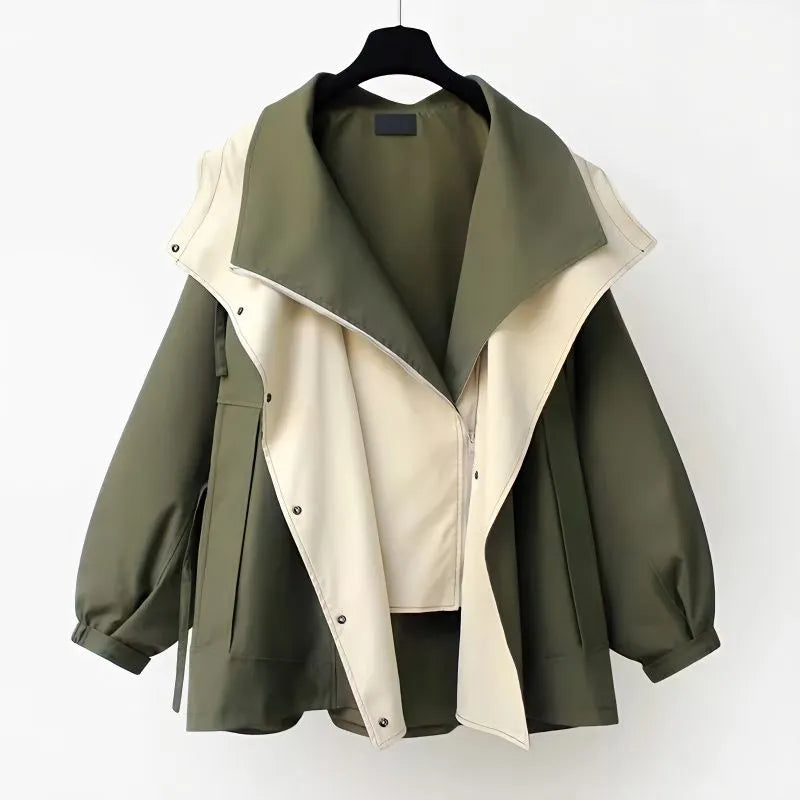 Fiore™ | Classic Autumn Layered Windbreaker Jacket