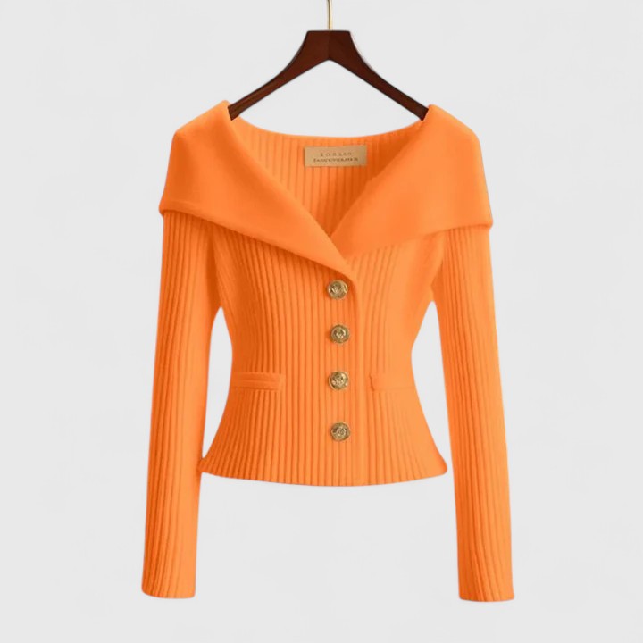 Daphne™ | Flattering Wide-Collar Cardigan