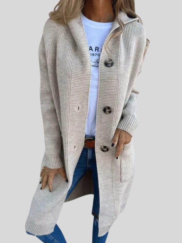 Dottie™ | Cozy Button-Front Long Cardigan