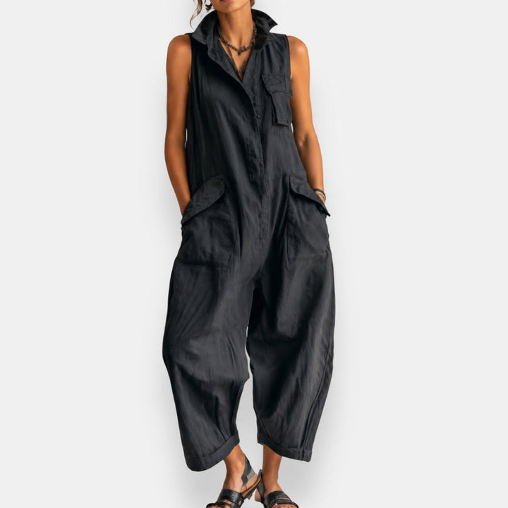 TAYLOR | SLEEVELESS CARGO JUMPSUIT