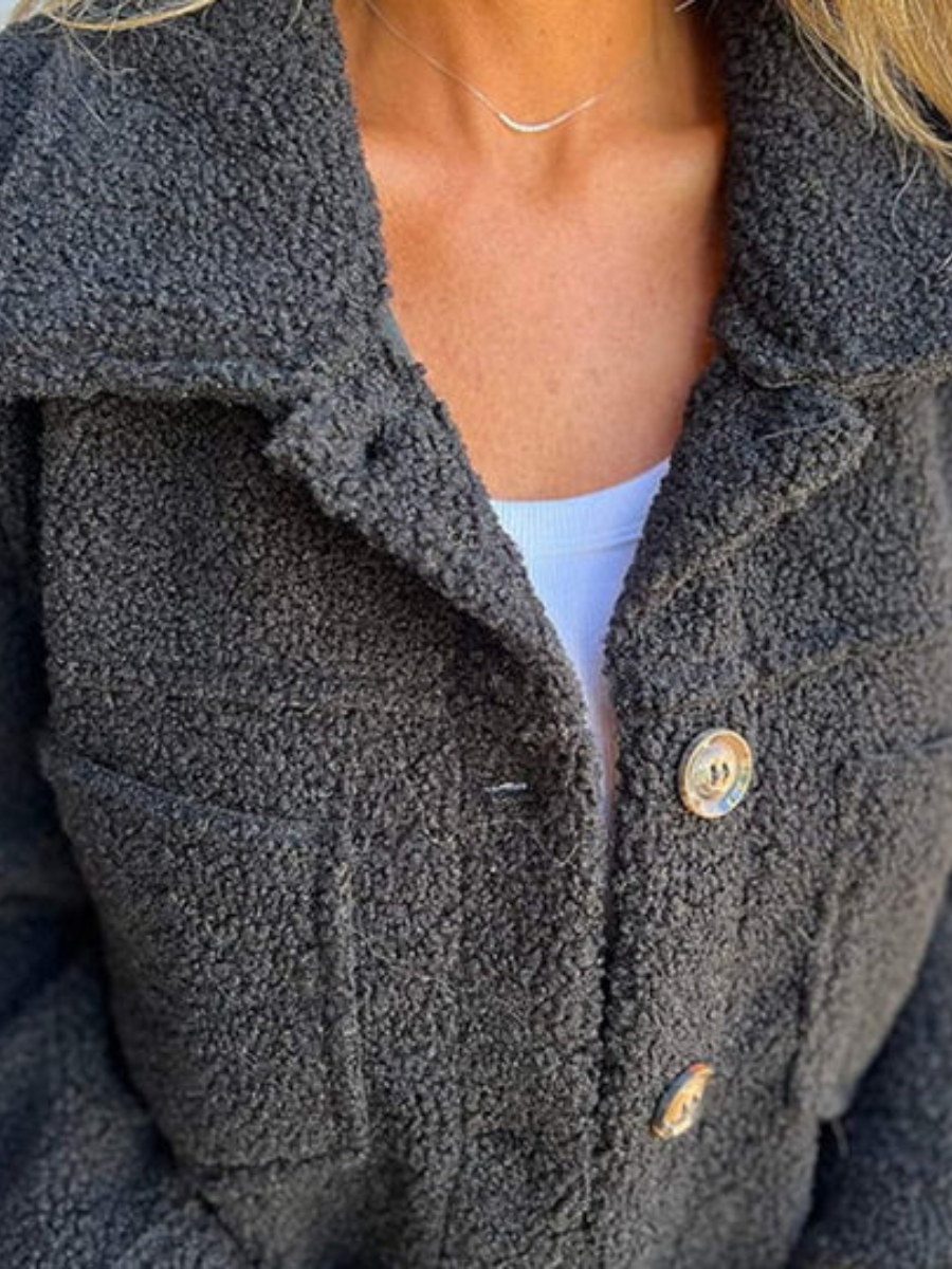 Juniper™ | Cozy Teddy Button Coat