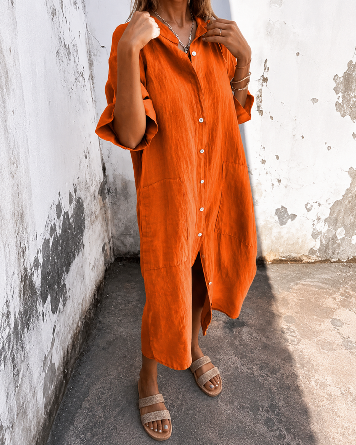 Raphaela™ | Relaxed Button Shirt Dress
