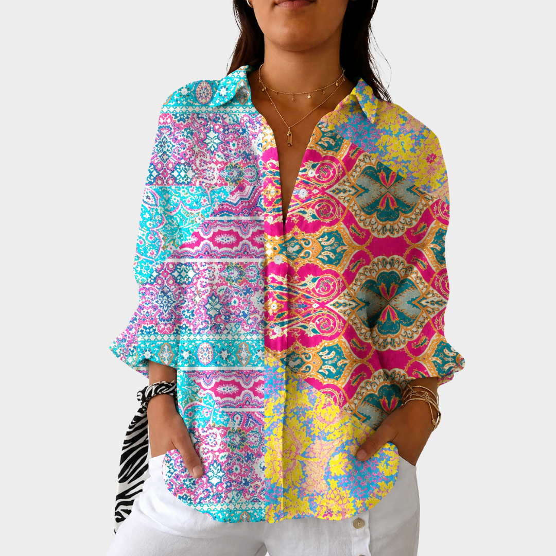 Lightweight and Colorful Printed Blouse