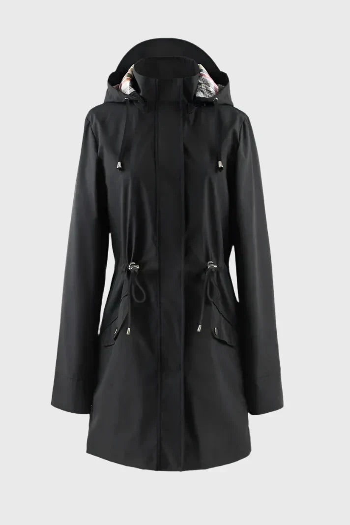 Doemi Fitted Silhouette Long Sleeve Raincoat