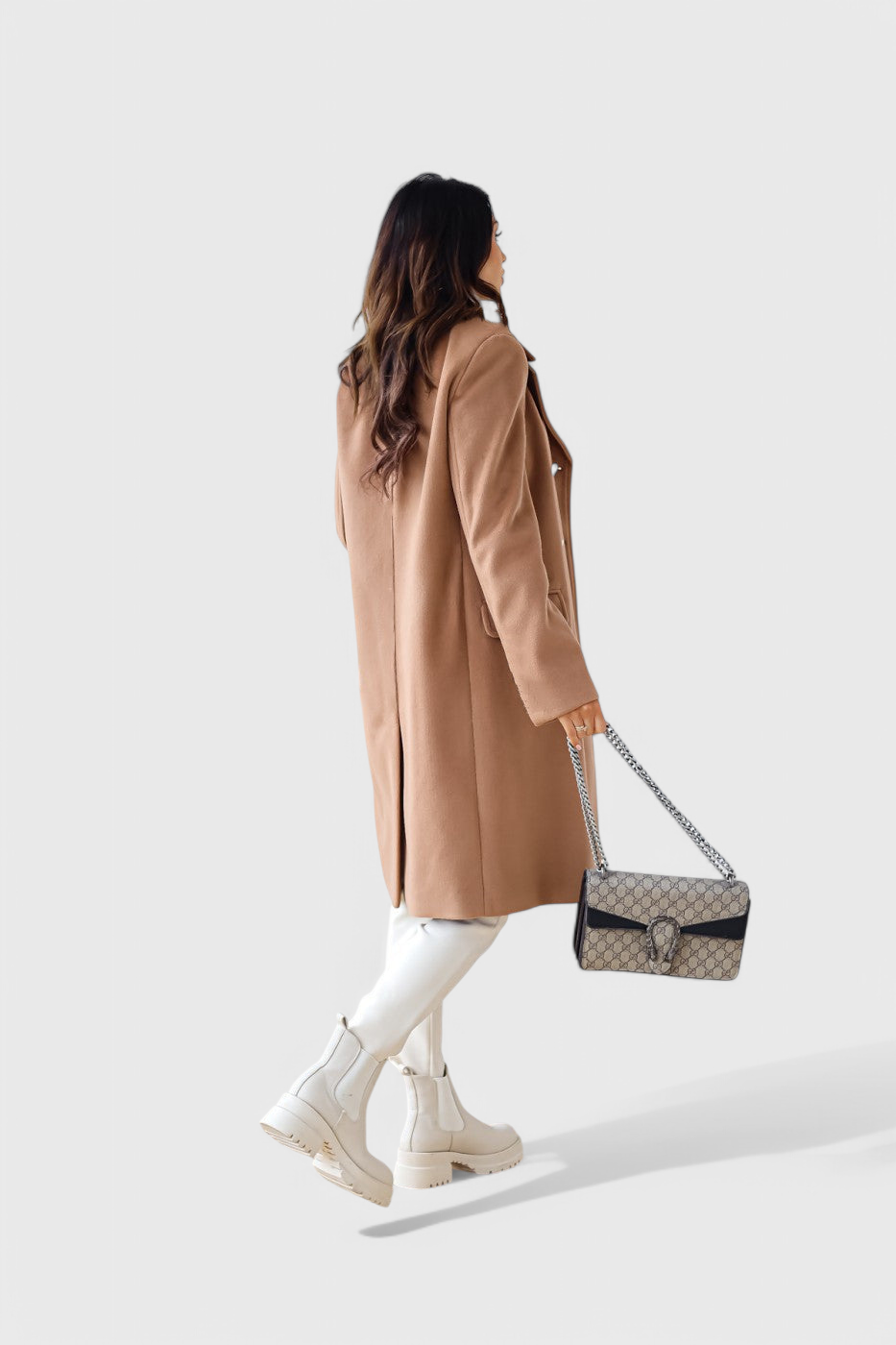 Yara Fitted Double-Breasted Wool Coat