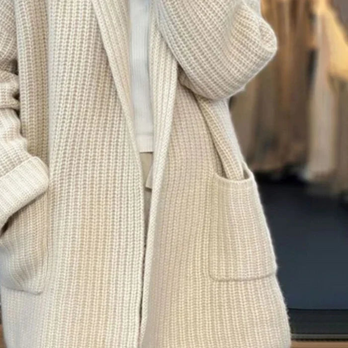 Women’s Cardigan | Open Front Knit Pockets