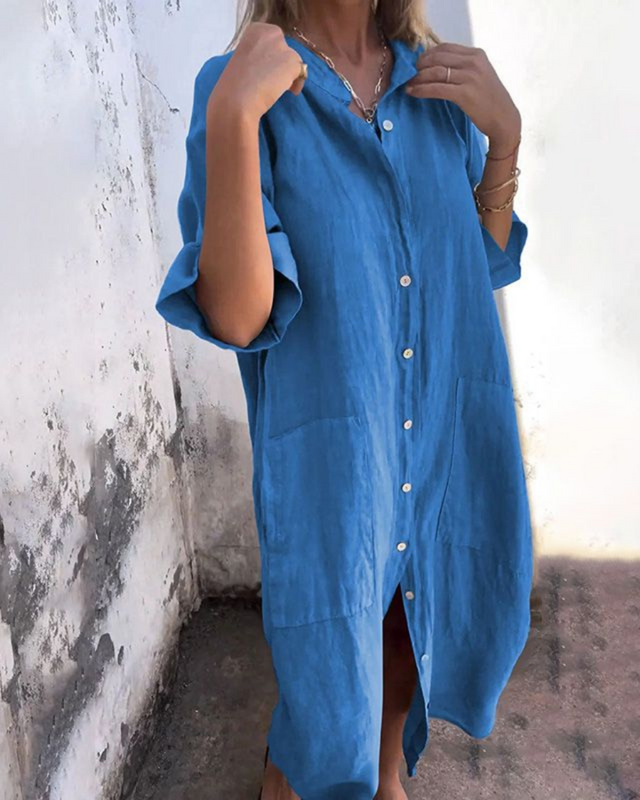 Raphaela™ | Relaxed Button Shirt Dress