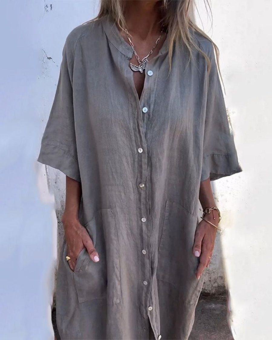 Raphaela™ | Relaxed Button Shirt Dress