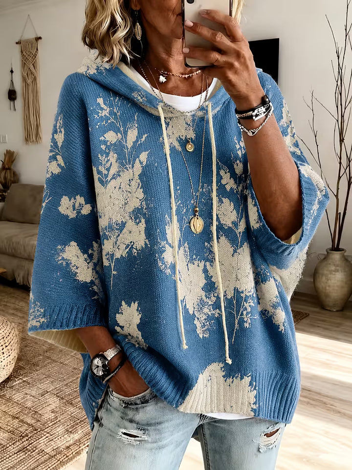 Sophia™ | Vintage Floral Print Hooded Sweater
