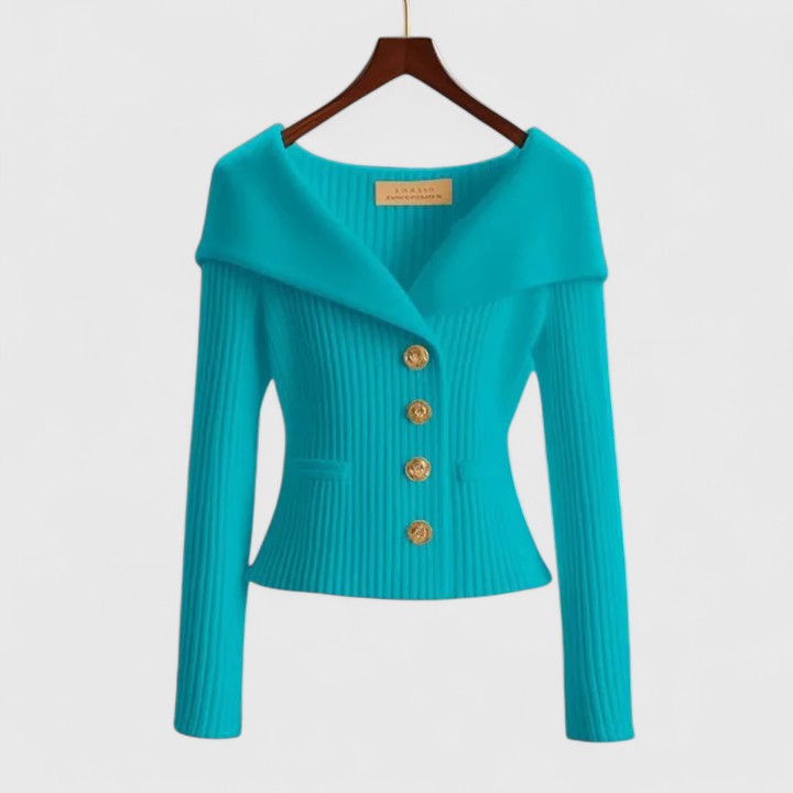 Daphne™ | Flattering Wide-Collar Cardigan