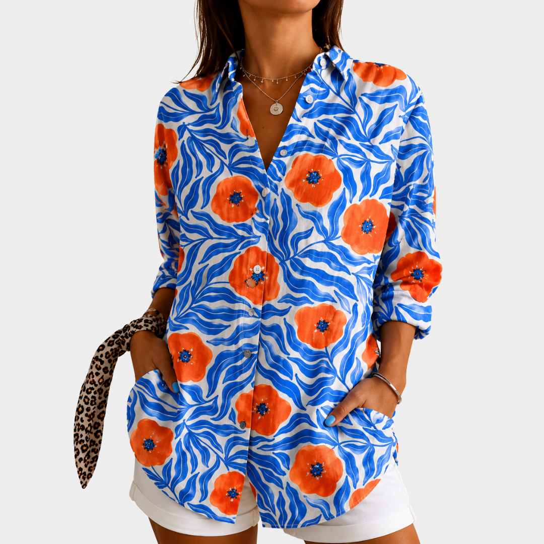 Coastal Bloom Statement Shirt