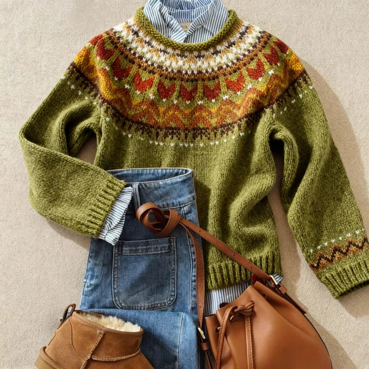 Jasmine™ - Classic Vintage Knit Sweater