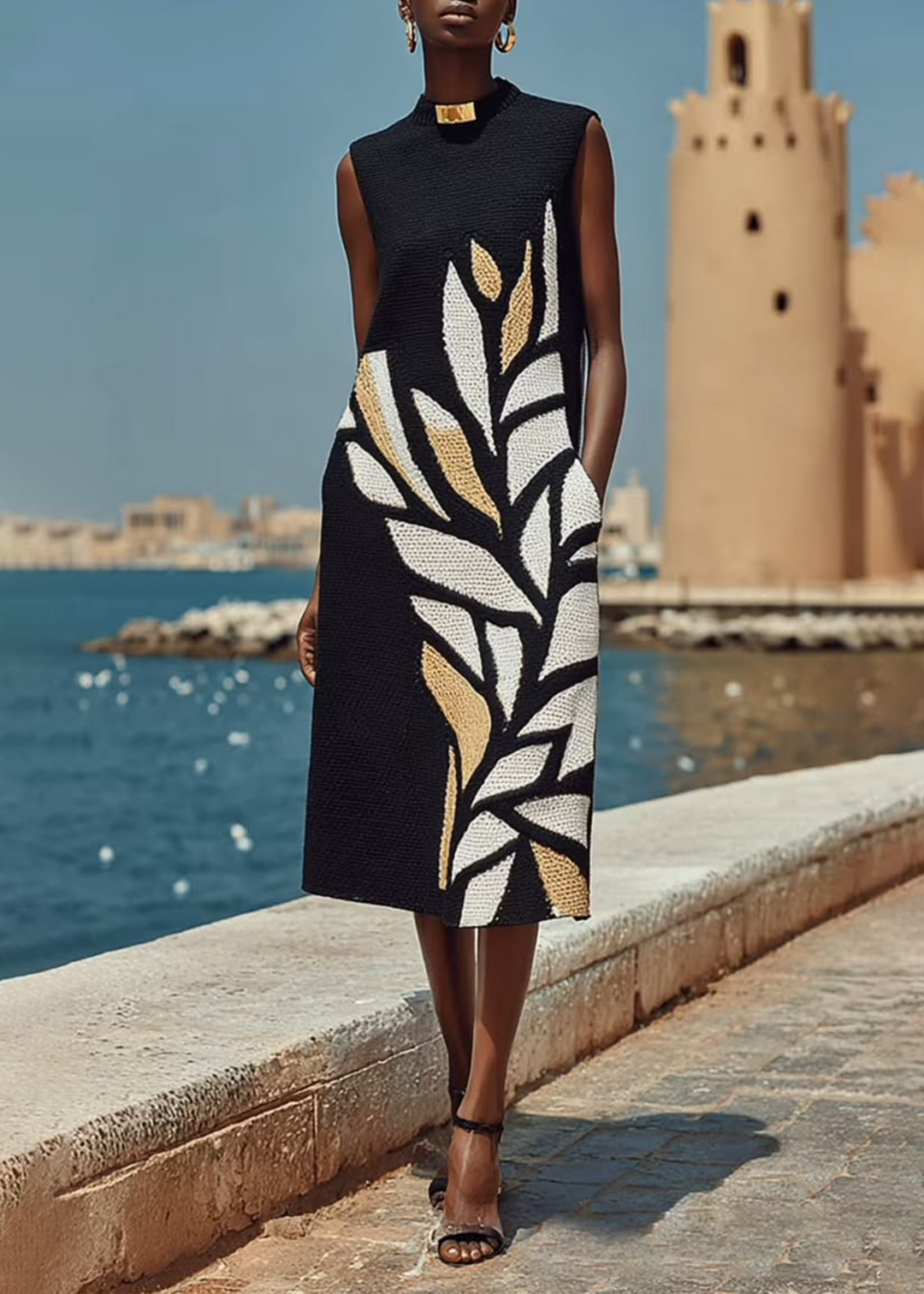 Elara | Elegant Floral Midi Dress