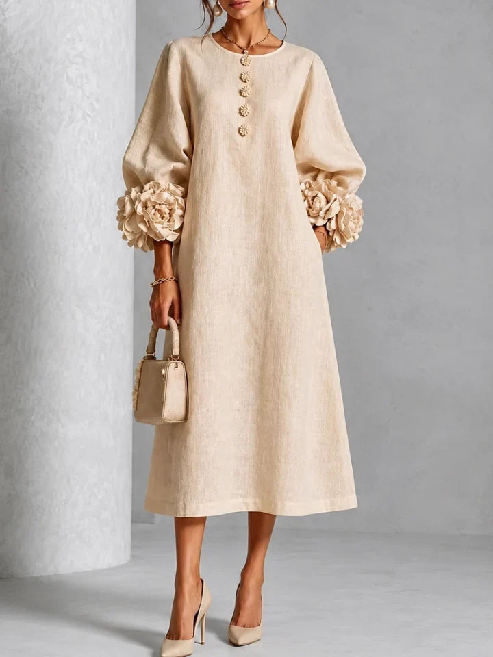 LILIANA - ELEGANT FLORAL MIDI DRESS