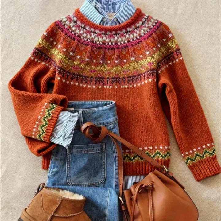 Simona™ - Chic Vintage Knit Sweater