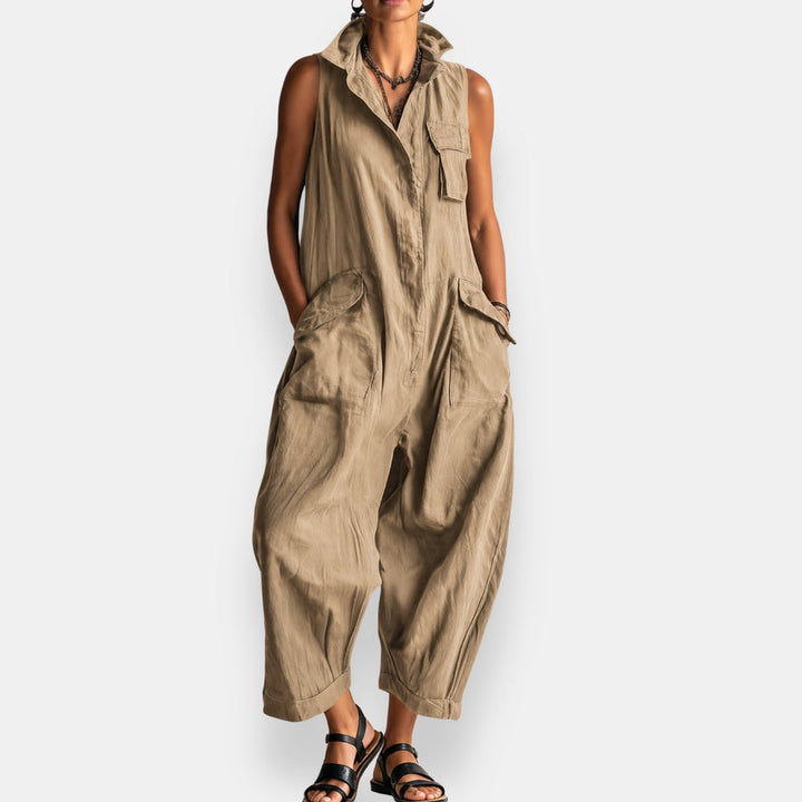 TAYLOR | SLEEVELESS CARGO JUMPSUIT