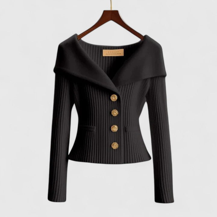 Daphne™ | Flattering Wide-Collar Cardigan