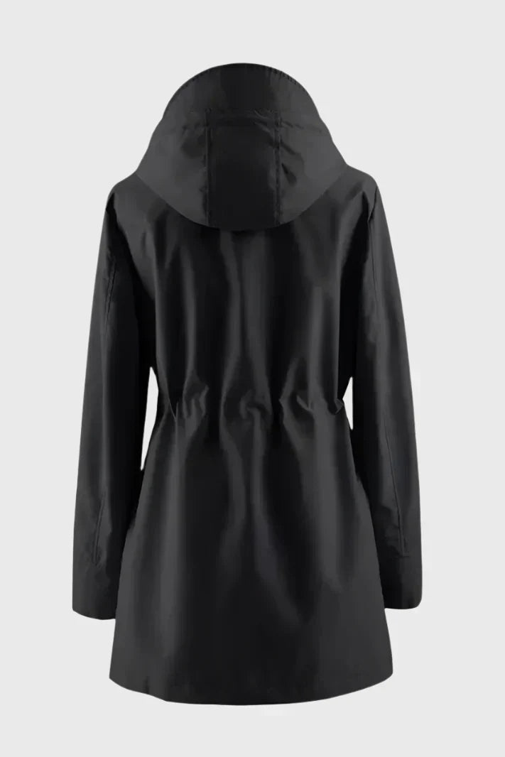 Doemi Fitted Silhouette Long Sleeve Raincoat