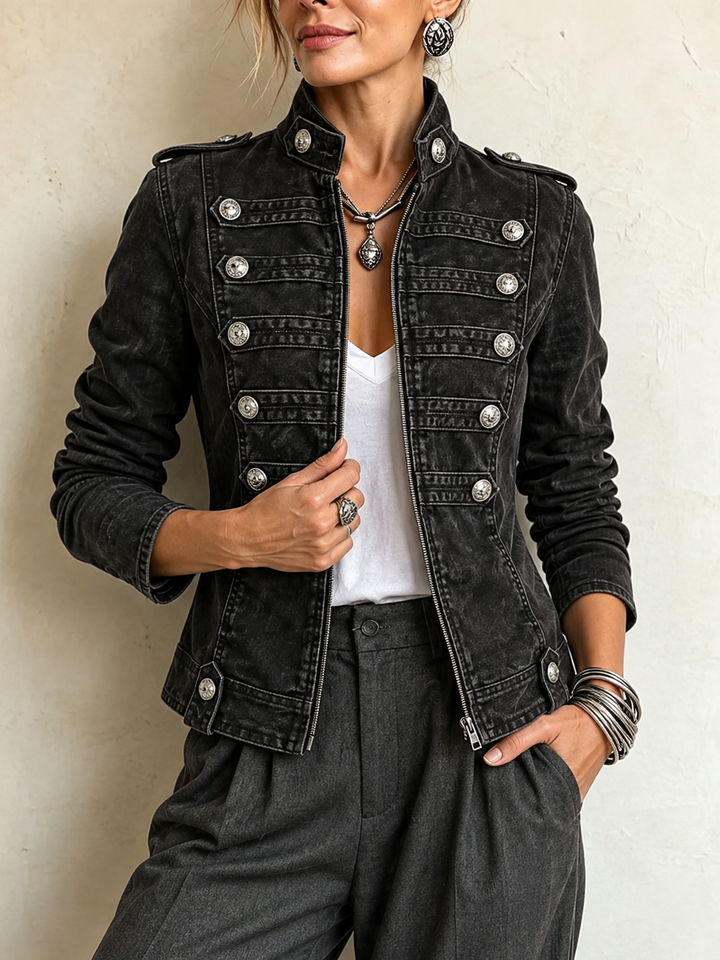Victoria™ | Vintage Military Denim Jacket