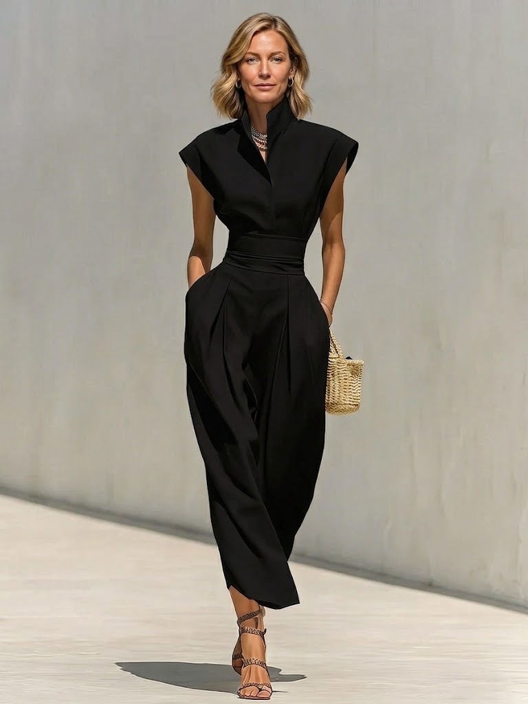 Sabine | High-Neck Two-Piece Skirt Set