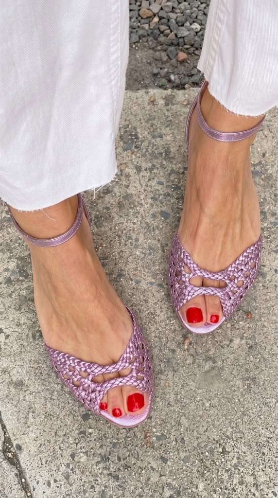 Isadora | Woven Gold Sandals