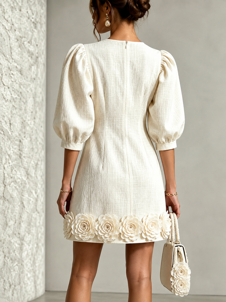 Elaine | Chic Puff Sleeve Floral Dress