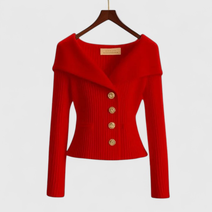 Daphne™ | Flattering Wide-Collar Cardigan