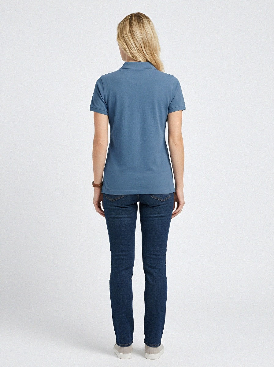 Aluna | Vintage Compass Graphic Polo Shirt