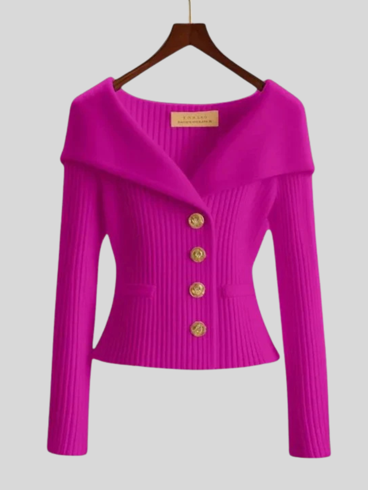 Daphne - Flattering Wide-Collar Cardigan