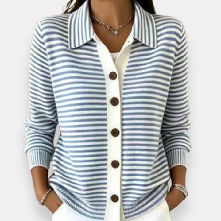 Nola™ | Striped Button Cardigan
