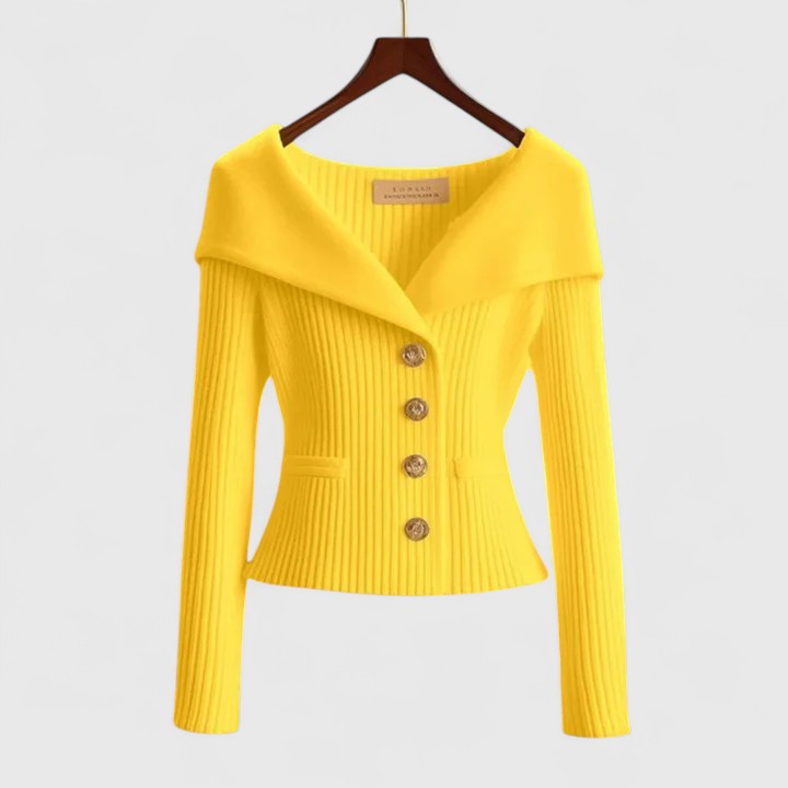 Daphne™ | Flattering Wide-Collar Cardigan