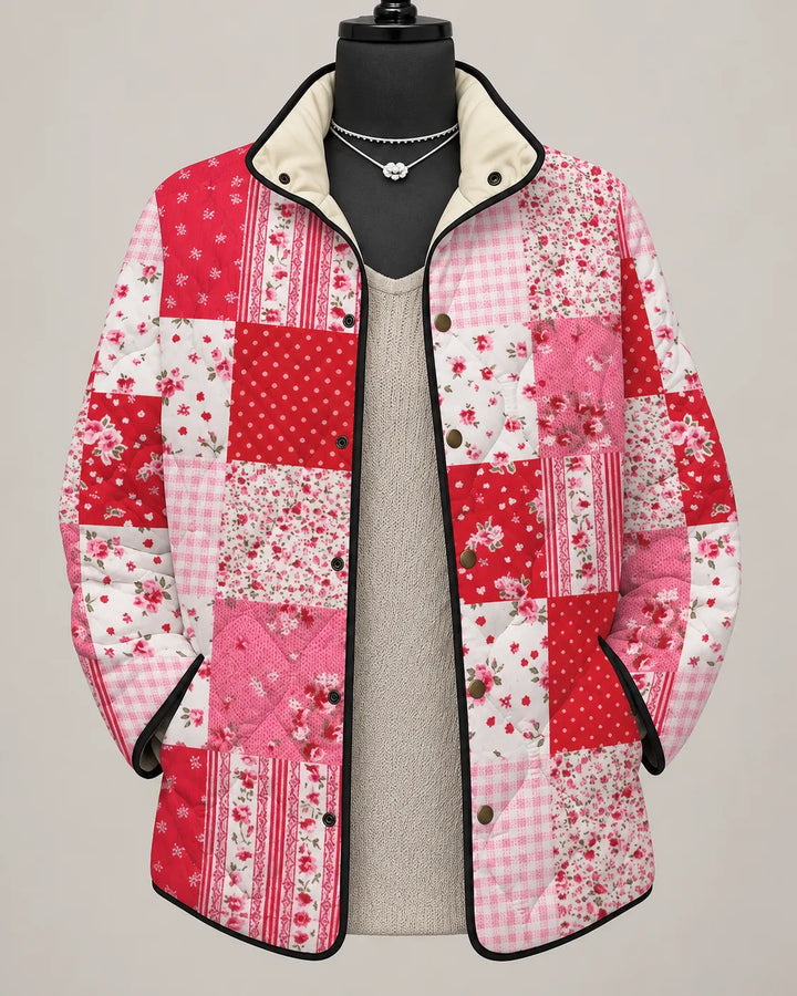 Rosalie Blushing Rose Quilted Jacket