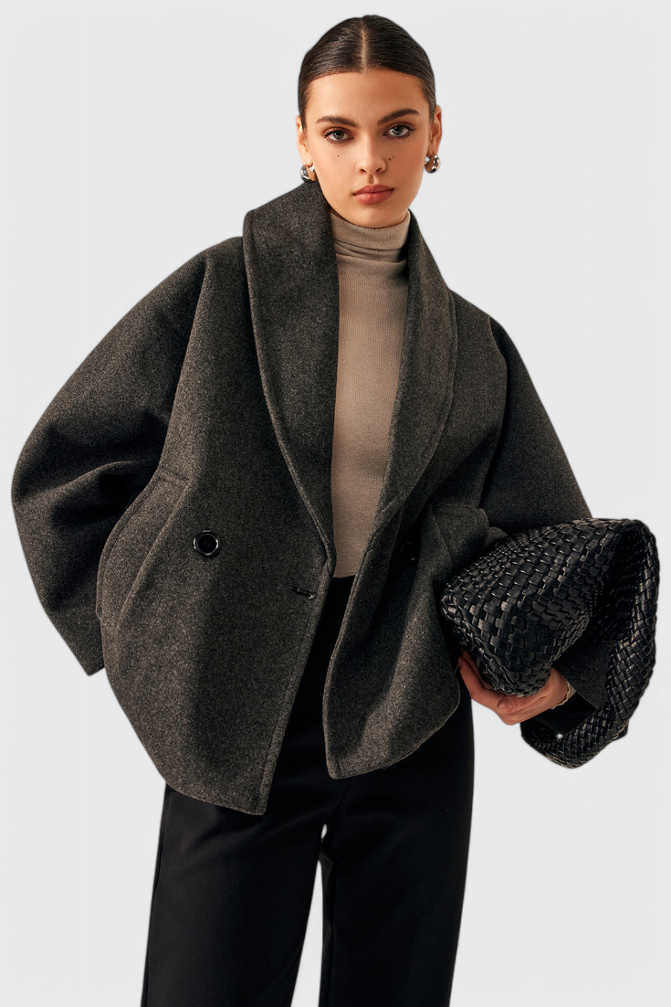 Helena Relaxed Silhouette Oversized Tweed Coat