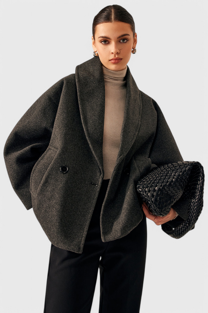Helena Relaxed Silhouette Oversized Tweed Coat