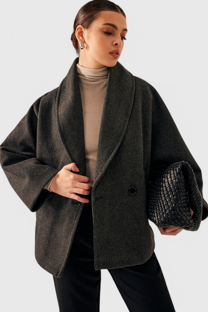 Helena Relaxed Silhouette Oversized Tweed Coat