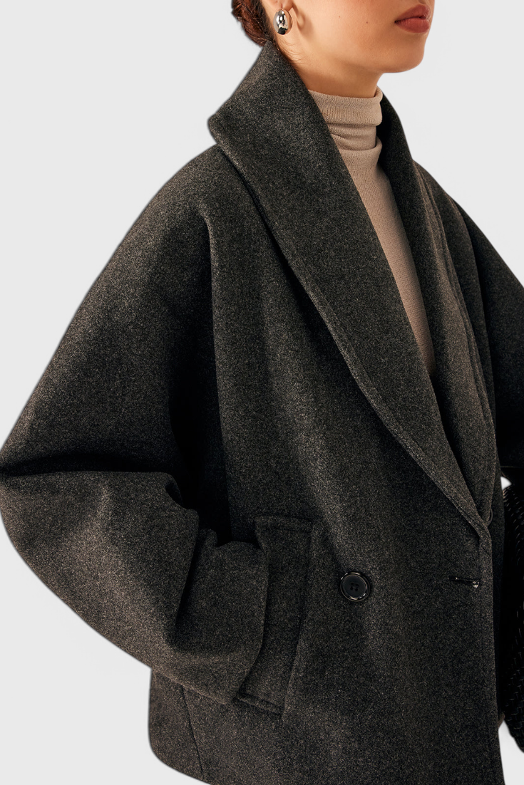 Helena Relaxed Silhouette Oversized Tweed Coat